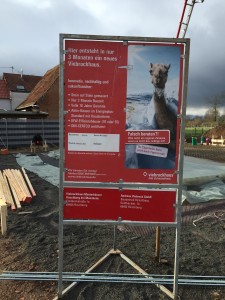Wir haben ein Schild